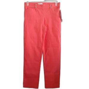 Linda Matthews Papaya Whip Comfort Waist Ankle Pull On Pants NWT Medium